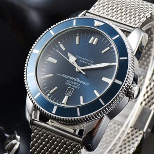 Relógio de designer para homens datejust super ocean watch Mens três agulhas relógio de pulso de quartzo com caixa de liga de aço e função de calendário relógio de pulso