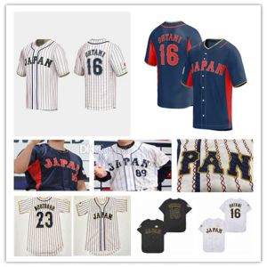 2024 Equipe Japão Camisa de Beisebol Shohei Ohtani Yu Darvish Seiya Suzuki Roki Sasaki Lars Nootbaar Masataka Yoshida Hiromi Ito Yuki Udagawa Imanaga Kensuke Kondo Maki