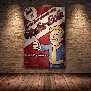 Fallout 3 4 Gioco Poster Wall Art Canvas Poster e stampa su tela Immagine decorativa per la camera da letto Disegno core Adesivi murali LJ201130299L