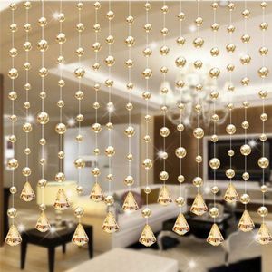 2020 Curtain 1 Glass Beads Door String Tassel Curtain Wedding Divider Panel Room Decor Motor Christmas Gift201q