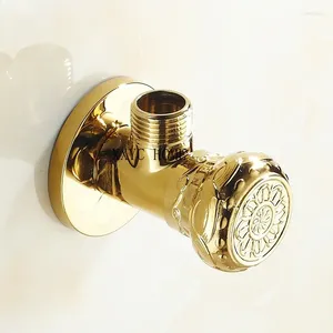 Bathroom Sink Faucets Angle Valve Golden And Cold Universal High Pressure Triangle Eight-Word Accessories