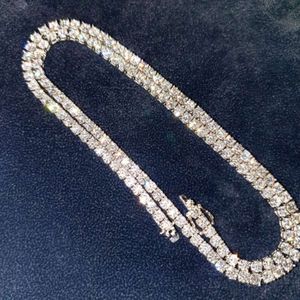 مجوهرات مصنوعة نقي Sier Igi معتمد 5 مم HPHT VS1 Clarity Lab Grown Diamond Chain Necklace Netclace