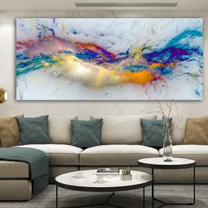 Obrazy ddhh ładne chmurowe abstrakcyjne obraz olejny Pomyśl o niezależnym obrazie ściennym do salonu płótno nowoczesne plakat sztuki i druk nr249w