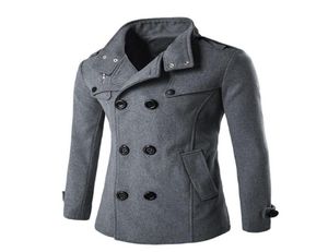 Men039s jaquetas moda masculina inverno casaco de lã 2021 marca casual cor sólida mistura lã ervilha masculino trench overcoat6866101