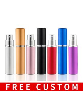 5 ml parfymflaska Aluminium Anodiserad kompakt parfymatomizer Fragrance Glass Scentbotts Travel Refillable Makeup Spray Bottle 4597791