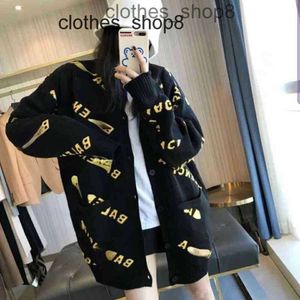 designer hoodies balenciga mens sweaters Paris homes versatile new fashion letter jacquard knitting cardigan sweater coat female shows thin and loose shirts O AT96