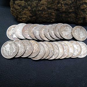 Kopiuj monetę 25pcs USA 1892-1916 Barber Różne lata Monety ustawiają domowe dekorację Coin316i