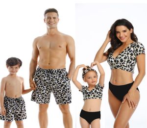 NEW Family Matching Outfit Swimwear Women Swimsuit Dad Mother Daughter Kid Son Girl Bathing Swim Suit Bikini Summer Beach Dress4187900