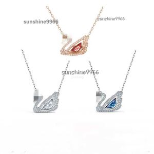 Pendant Necklaces Fashion Womens Swan Beating heart Diamond Pendant Necklace 14K Gold Swan designer necklace INS Style Necklace emotional Gift Jewelry for Women Ex