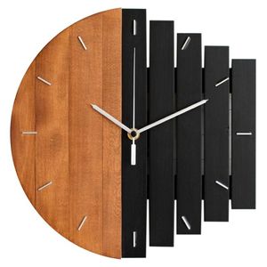Relógio de parede de madeira design moderno vintage rústico gasto relógio de arte silenciosa decoração de casa266t