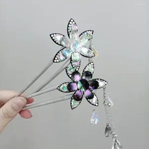 Hårklipp fjärilen Flower Hairpin of Hanfu Tire Clasp Step Ancient Women Crystal Original Design