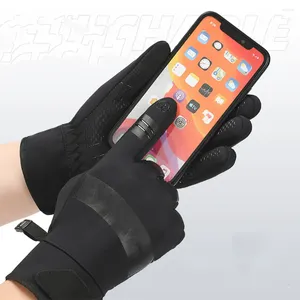 Велосипедные перчатки с сенсорным экраном и противоскользящими силиконовыми частицами для лучшего захвата, защита от холода и теплый серый S