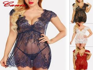 Gym Clothing US Women039s Sexy Lingerie Lace Dress Underwear SleepwearGstring Nightwear Set8298468