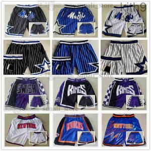 1992-93 Penny Hardaway Shorts de basquete 1994-95 1998-99 Webber Fox Stojakovic Jason Williams Masculino Just Don Pants Pocket Zipper 1996-97 o GTX5 4MH7