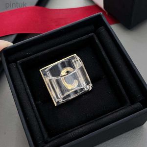 Rings Luxury quality Special charm punk ring transparent color in 18k gold plated have box stamp ldd240311