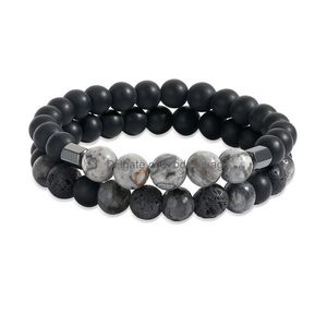 Beaded Natural Stone Handgjorda strängar armband för kvinnor män älskar charm yoga party klubb mode smycken smycken droppleverans dh0us