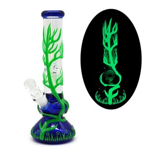 1pc,25.5cm/10in,Colorful With Luminous Lines,Borosilicate Glass Bong With One Percolator,Glass Smoking Pipes,Glass Hookah,Glass Water Pipe,Smoking Accessaries