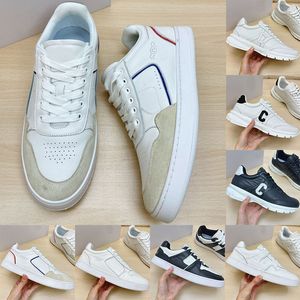 Designer 24SS Run Series Leather Patchwork Sport Small White Shoes Brand Logo Printe Soft Grain Leather Breattable Mesh Big Sole Couples Casual Sport Shoes Storlek 35-45