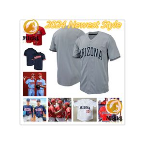 Personalizado costurado Arizona Wildcats Baseball Jersey Jack Grant 28 Blake Paugh 3 Tony Bullard Kyle Casper 10 Tag Bross Jacob Shaver Kenny Lofton Arizona Jerseys