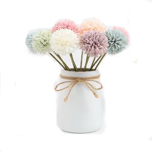 Sztuczne kwiaty sztuczne piłka chryzantem bukiet kwiaty bukiet ślubny ślubny do domu dekoracja ślubna