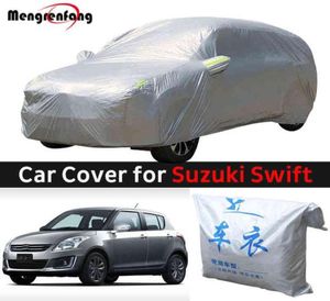 Para suzuki swift capa de carro ao ar livre sombra sol chuva neve poeira resistente antiuv capa h2204256747613