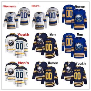 Custom Men Women Youth Hockey Jersey Buffalo''Sabres''45 Casey Fitzgerald 10 Henri Jokiharju 46 Ilya Lyubushkin 25 Owen Power 23 Mattias Samuelsso 41 Craig Anderson