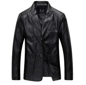 Todo plus size masculino terno formal jaqueta de couro preto cáqui marrom masculino fino ajuste lether jaquetas casacos m4xl 5xl 6xl6743131