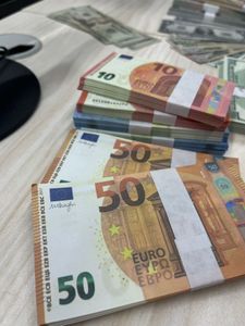 Banknotlar Euro Gerçek Gerçek Boyut FFCJB Sahte Kopya Para 1: 2 NWGIL