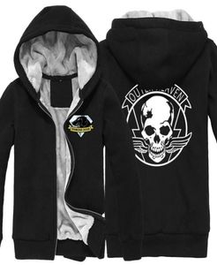 Men039s Felpe con cappuccio Felpe MGS Game 5 Metal Gear Solid V Diamond Dogs Outer Heaven Zip Up Stampa Felpa con cappuccio in pile super calda Coa2695351