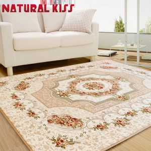Rose pattern 190x280CM European Living Room Big Area Decoration Carpet Rugs for Bedroom Soft House Door Mat Coffee Table Carpets 2218H