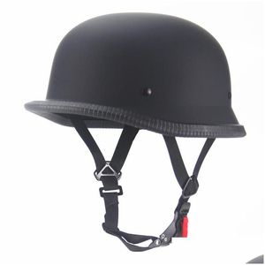 Motorcykelhjälmar L XL XXL Hjälm Casco Moto Half Face Dot Open Medelstorlek Vintage Retro Cascos Para Scooter Cruiser Drop Delivery Otlgn