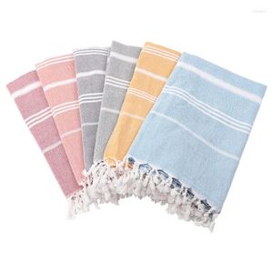 Toalha 4 pçs/lote Fouta Peshtemal Pestemal Cobertor 100x180cm Banho de Algodão Turco Praia Spa Sauna Hammam Yoga Gym Hamam Mão