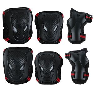 6pcs Yüksek mukavemetli Koruyucu Dişli Diz Pad Silin Scooter Scooter Bisiklet Kayak Tırmanma Airsoft Spor Güvenliği Koruyucu Dişli 240227