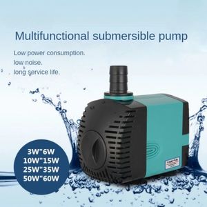 Ultra Quiet 3-50W Submersible Aquarium Water Pumpar Filter Fish Pond Tank Aquarium Small Water Side Sug Pump Tank Fountain 240309