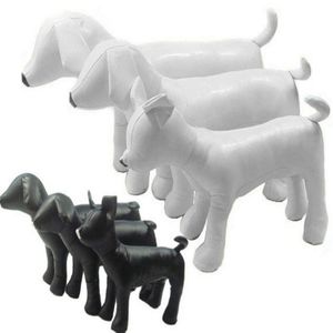 Cute New PVC Torsi per cani in pelle Modelli per cani Manichini per cani Manichino in pelle Nero Bianco Posizione in piedi Modelli cani Giocattolo per animali domestici 1 set269P