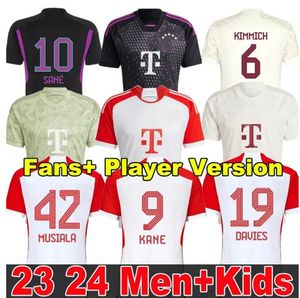 23 24 Football Shirt SANE GORETZKA GNABRY Camisa De Futebol Fans Player Bayern Munich top thailand men kids kit JOAO CANCELO Neuer 2023 2024 third 3rd Soccer jersey kit