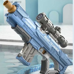 Gun Toys Water Gun Absorbering Automatic Explosion-Prof El Elektrisk vattenpistol Made In Summer Outdoor Water Battle Interactive Beach Water Gun L240311