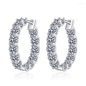 Stud Earrings ZFSILVER Fashion Classic Luxury 925 Silver Diamond-set 2.6ct Moissanite O Women Charm Accessories Wedding Jewelry Gifts