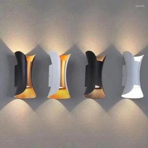 Vägglampa LED 6W 10W aluminium IP65 Vattentät utomhusbelysning trädgård veranda modern inomhus nordisk sconce dekor belysning