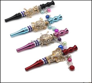 Altri Aessories Articoli per la casa Casa Gardenmetal Supporto smussato Fumatori Narghilè Consigli Shisha Nargila Bocca Lusso Donna Diamante6592814