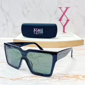 XY By Exalt Döngüsü Dikdörtgen Goggle Steampunk Asetat Büyük boy güneş gözlükleri Erkekler Polarize Lensler El Yapımı Bio Gotik Selüloz İtalyan Marka Tasarımı Wayfarer XY2343