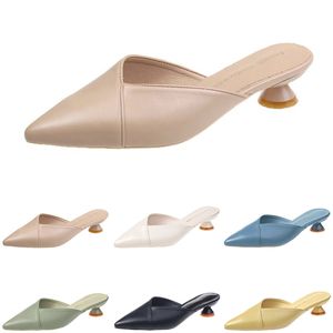 Сандалии высокой обуви Gai Slippers Fashion Heels Женщины тройной белый черный красное желтый зеленый цвет19 тренд 691 390 226