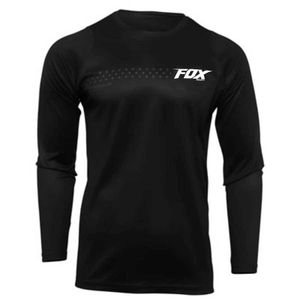 Herren Fox teleyi Mtb Downhill-Trikots Langarm-Motocross-Mountainbike-Shirt Schnell trocknende Stoffe Radtrikots Kleidung