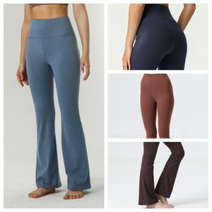 LL Groove Yoga-Hose, Leggings, lang, für Damen, hohe Taille, schmale Passform, Bauch, Schlaghose, zeigt Beine, Yoga, Fitness, Netz