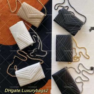 Tasarımcı Çanta Orijinal Deri Lüks Çantalar Zincir Çanta Moda Debriyaj Zarf Omuz Torbası Cowhide Çanta Kart Tutucu Cüzdan Eşekçi Kadınlar