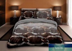 Top Quaitly Brand Designer Bedding Sets 4Pcs Set Letter Printed Tencel Size Bed Sheet Fashion Pillowcases