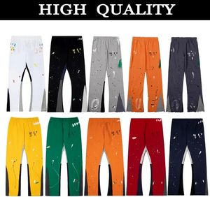 24ss Männer Hosen Europa Splash Ink Patchwork Hosen Hosen Schlaghosen Casual Kordelzug Jogginghose Männer Frauen Jogger Slim Fit