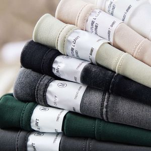 300 g di cotone puro Cotton Solido camicia inferiore della camicia inferiore di alta qualità Oversize a goccia t-shirt a manicotto corto estate estate