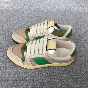 Designer sapatos casuais ace tênis baixo mulheres sapato esportes treinadores tigre bordado preto branco listras verdes andando homens mulheres 1977 tênis screener