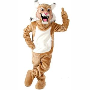 Venda quente bobcat wildcat mascote traje carnaval festa palco desempenho vestido extravagante para homens mulheres traje de halloween